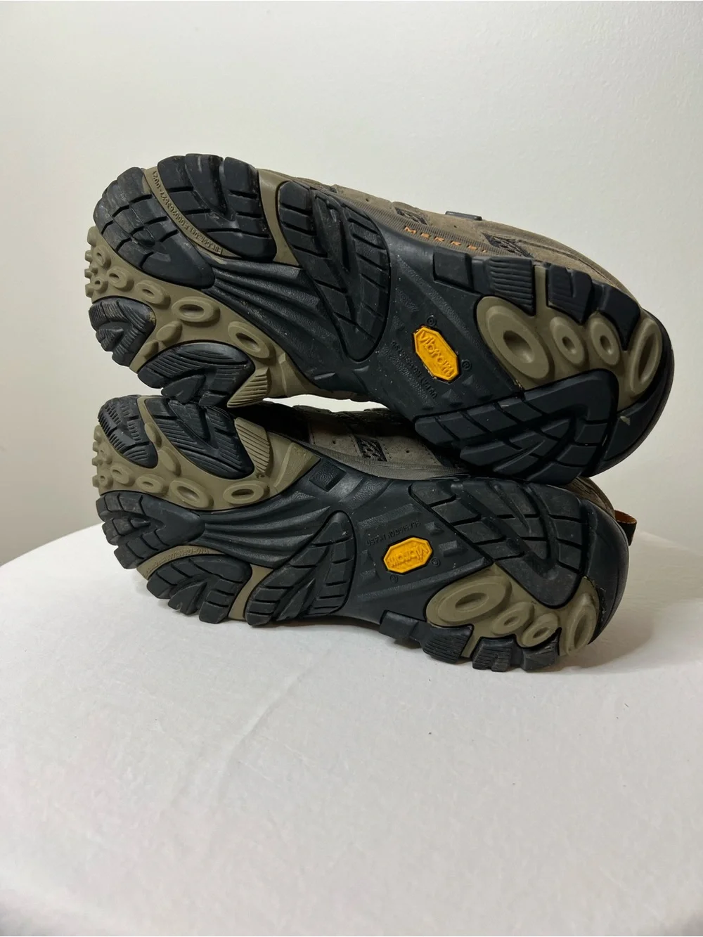 Merrell Men's Brown Waterproof Hiking Boots with Orange Accents